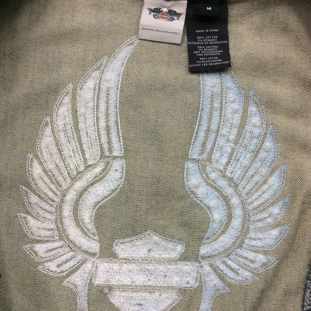 Harley Davidson Medium Denim Vest - Picture 13 of 16